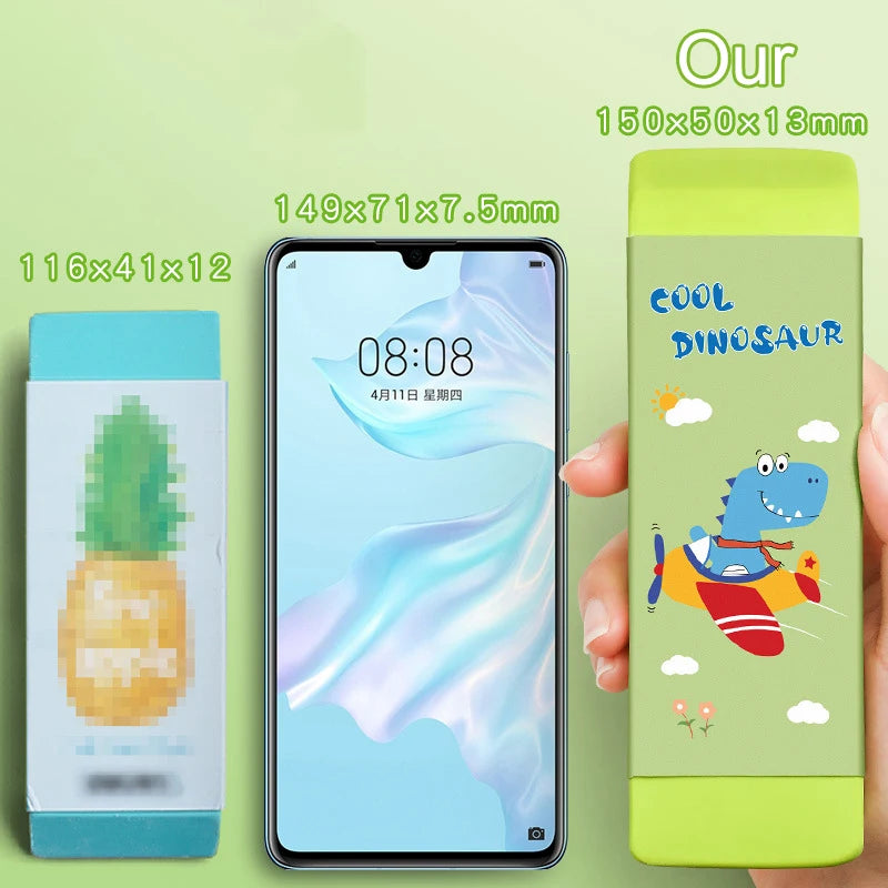 1pcs 150x50mm Large Cartoon Eraser for Kids Low Dust Giant Eraser Block Cute Creative for Elementary School Student Oasis Select