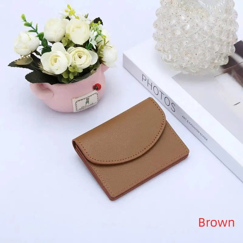 Women's Compact PU Leather Wallet – Card Holder & Coin Purse