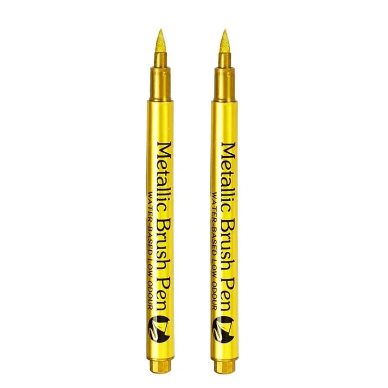Metallic Waterproof Permanent Marker Pens DIY Epoxy Resin Mold Gold