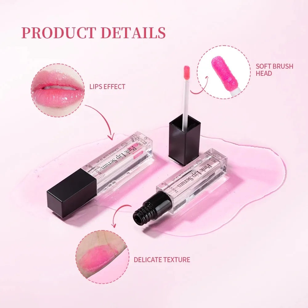 Natural Pink Serum Lips Pink Fresh Remove Dark Lips Gel Lightening Essence Cream Balm Repair Fine Line Brighten Lip Exfoliator Oasis Select