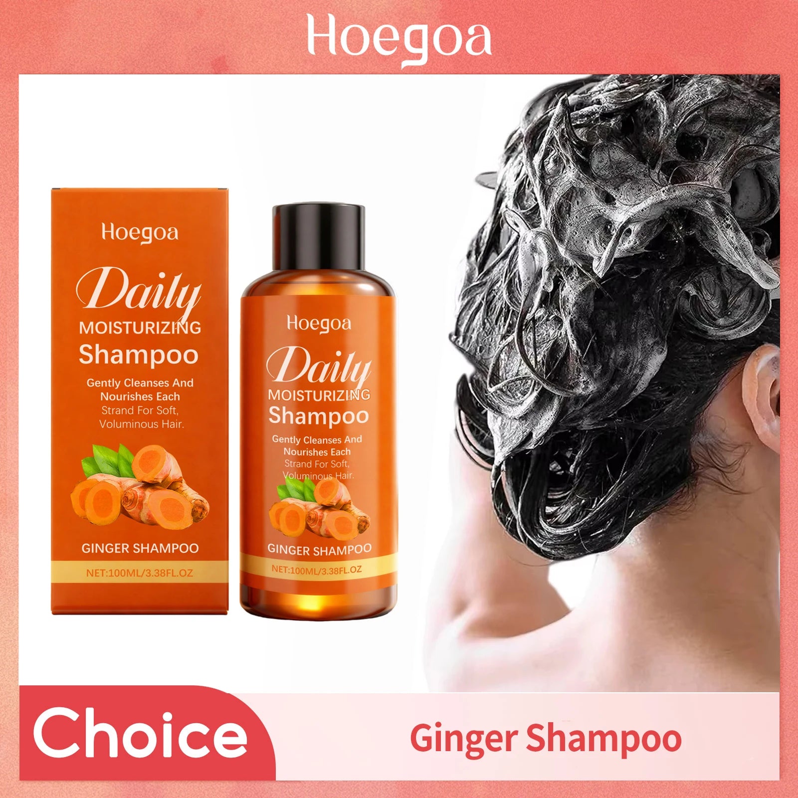 Ginger Hair Growth Shampoo Anti Loss Remove Dandruff Nourish Follicles Strengthen Root Repair Dry Damage Hair Refreshing Shampoo Oasis Select