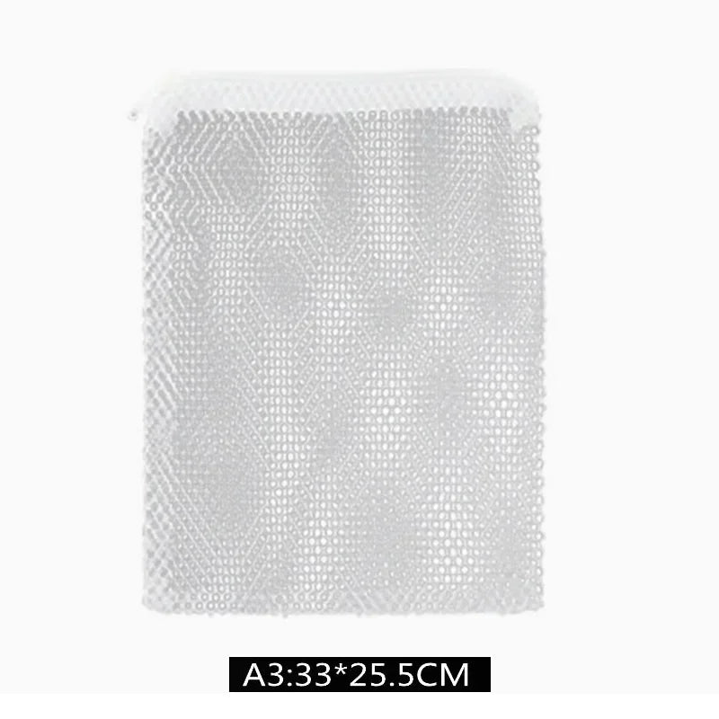 5Pcs Reusable Fine Filter Media Bags Aquarium Filter Net Bags with Zipper for Fresh Saltwater Tanks Aquarium Fish Tank Filter Oasis Select A3 white (33x25.5cm)