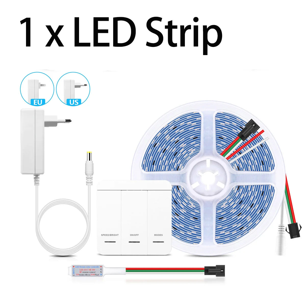 24V Home Running Water LED Strip WS2811 120Leds/m Pixel Addressable Chasing Ribbon for Kitchen Bedroom Staircase Wall Decor Oasis Select 1x 2811 LED Strip Neutral White EU Plug|10m