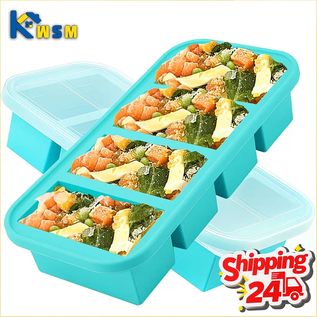 Large Capacity Silicone Tray Food Grade for Hot Pot Broth Stock Sauce Freezer Storage Containers Reusable Kitchen Gadget Oasis Select