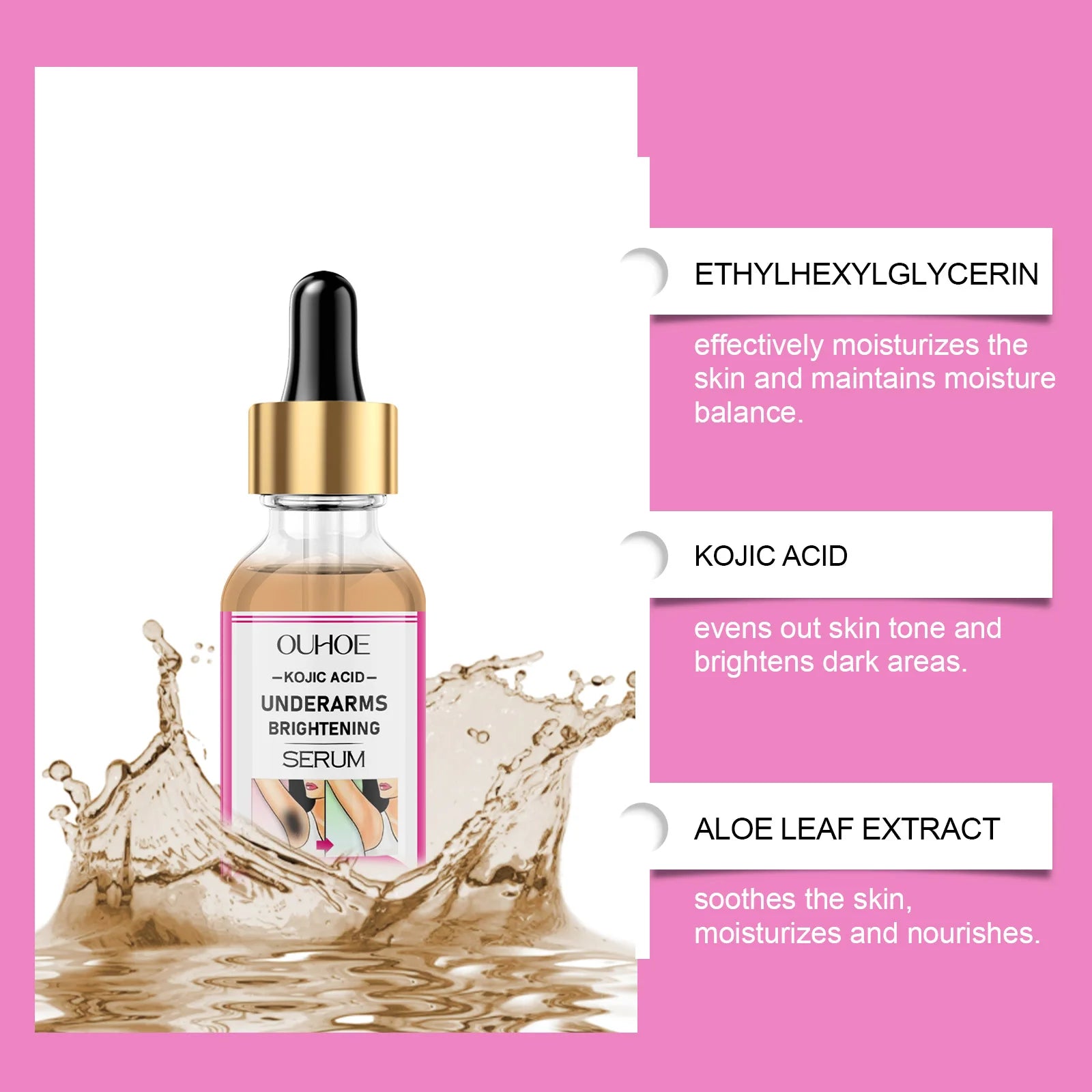 Kojic Acid Brightening Serum – Underarms, Knees & Body Body Brightening Serum Oasis Select