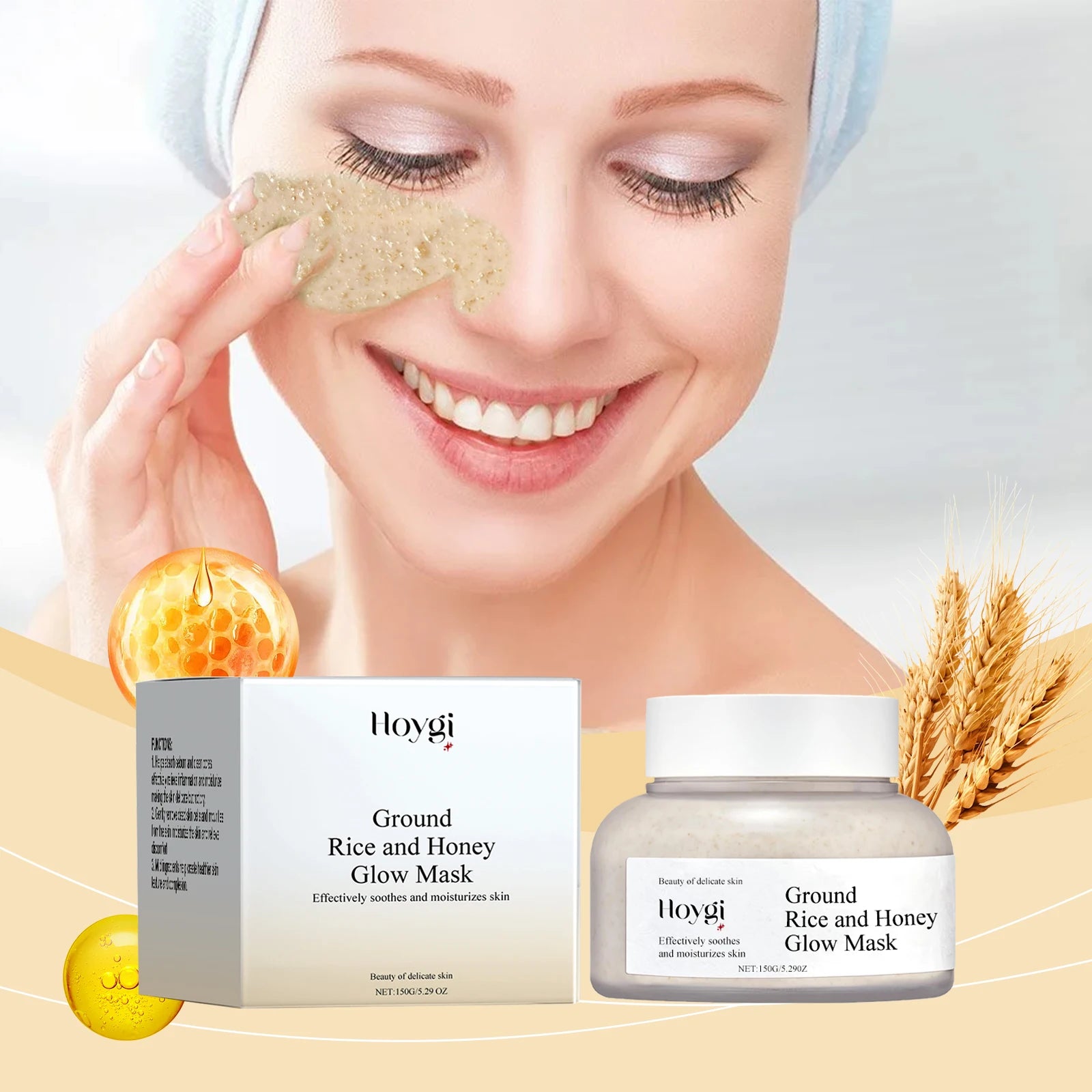 Hoygi Rice Raw Pulp Mask – Hydrating, Pore & Dark Spot