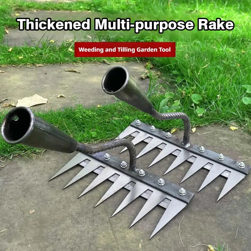 Metal Garden Rake 5–8 Teeth | Soil Loosening & Weeding Tool