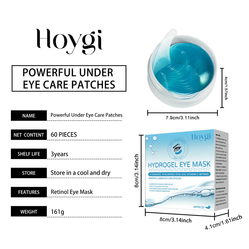 Hoygi Retinol Eye Cream Serum Stick & Patches – Dark Circles Retinol Eye Treatment Oasis Select Eye Patches