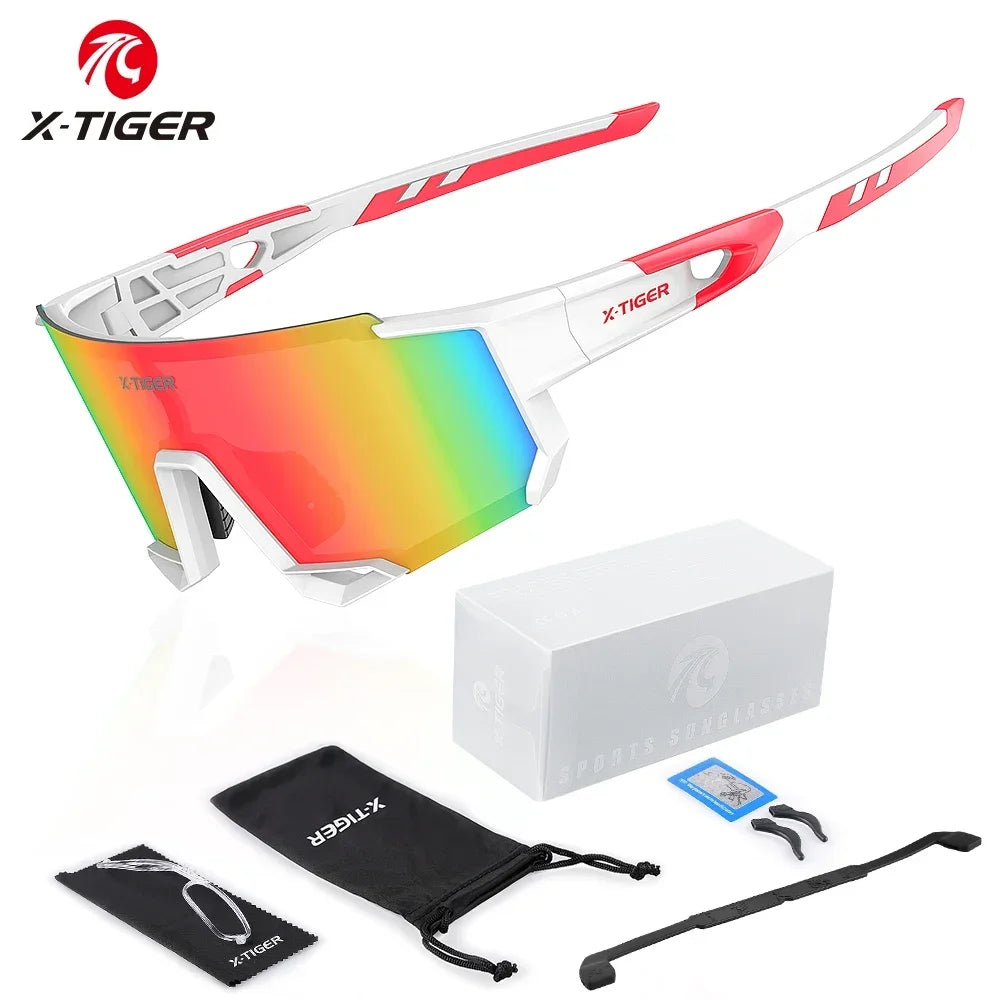 X-TIGER Color Polarized Cycling Glasses Men Women Sports Sunglasses Road MTB Bike Bicycle Riding Protection Goggles Eyewear Oasis Select X-YJ-PXS06 ONE SIZE