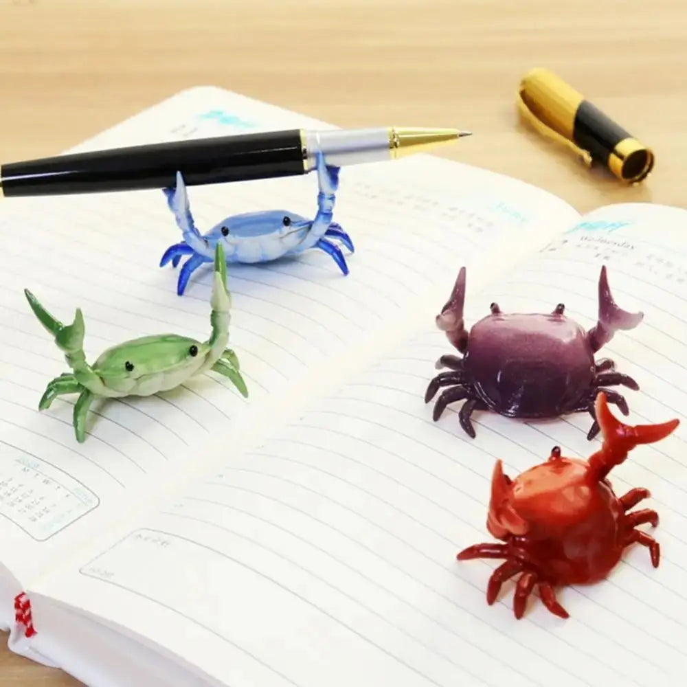 New Japanese Creative Cute Crab Pen Holder Weightlifting Crabs Penholder Bracket Storage Rack Gift Stationery Supplies Oasis Select