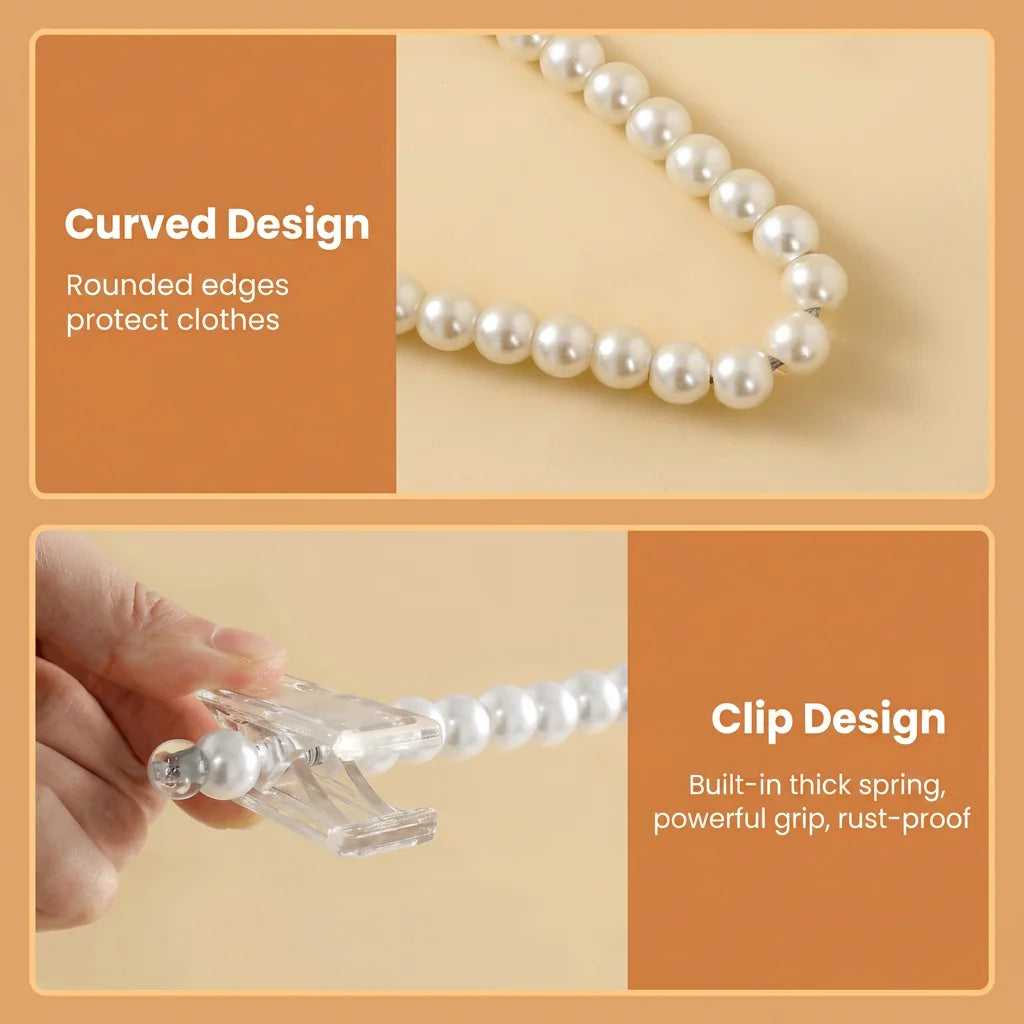 Plastic Pearl Decorative Hanger Clothing Accessory for Children Skirts Dresses and Wardrobe Organization Oasis Select