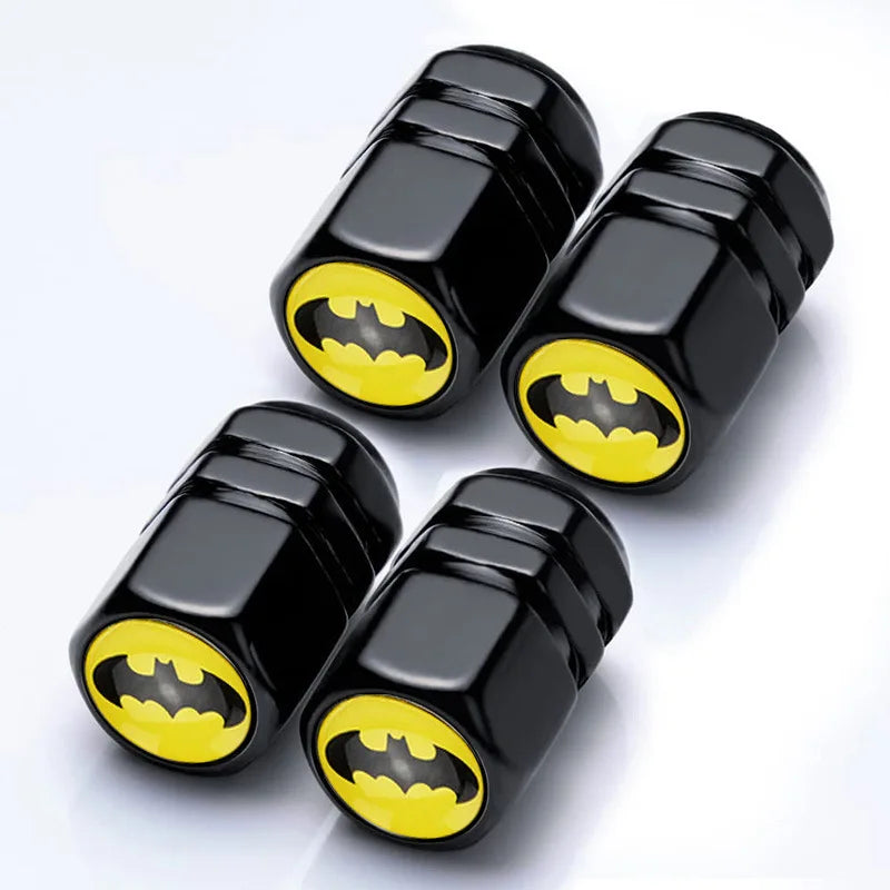 4 PCS Car Tire Valve Stem Caps, Air Caps Cover with Skull Pattern, Dust Proof Metal Valve Stem Covers Oasis Select Black-Q