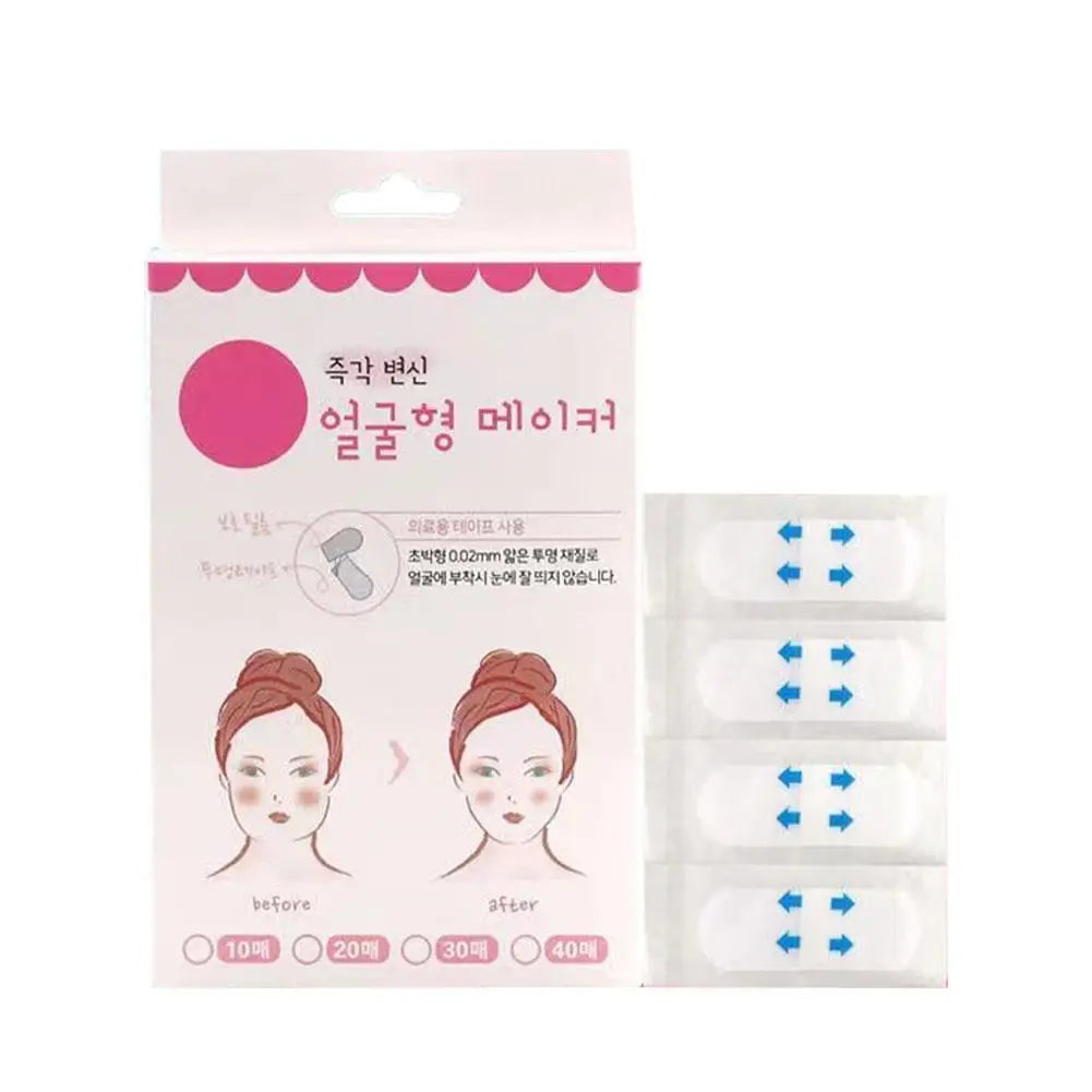 SADOER V-Shape Face Lift Tape – 40 Invisible Firming Patches Face Lift Tape Oasis Select a box of