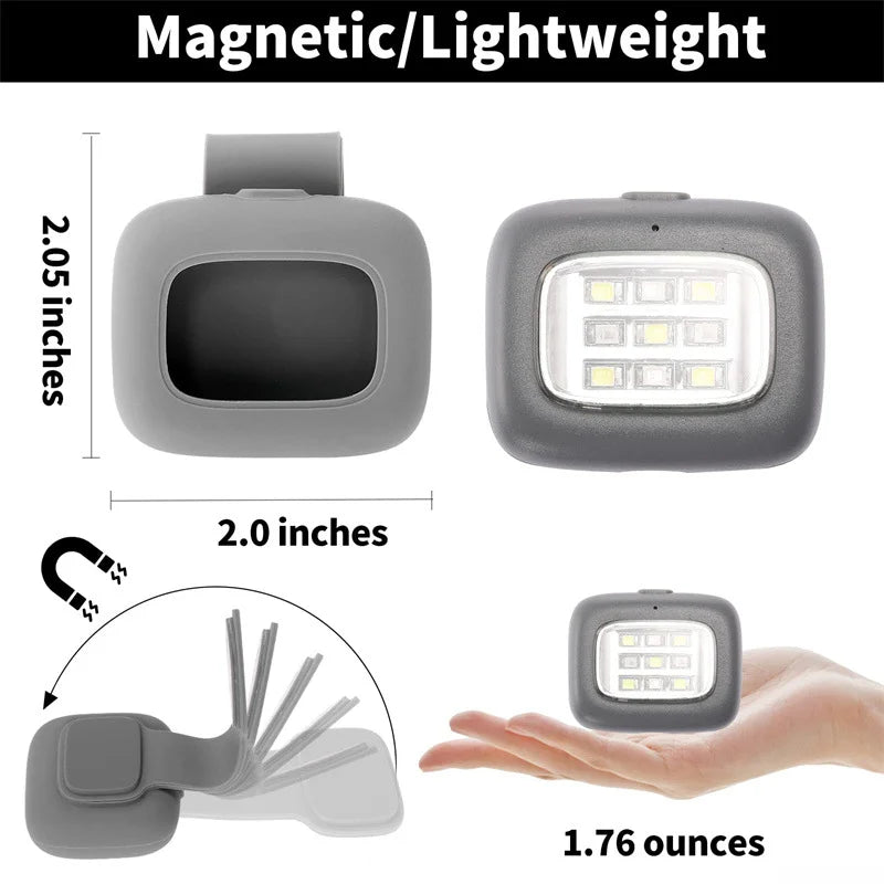 SHINEKNOT Magnetic LED Running Light | USB Rechargeable Headlamp