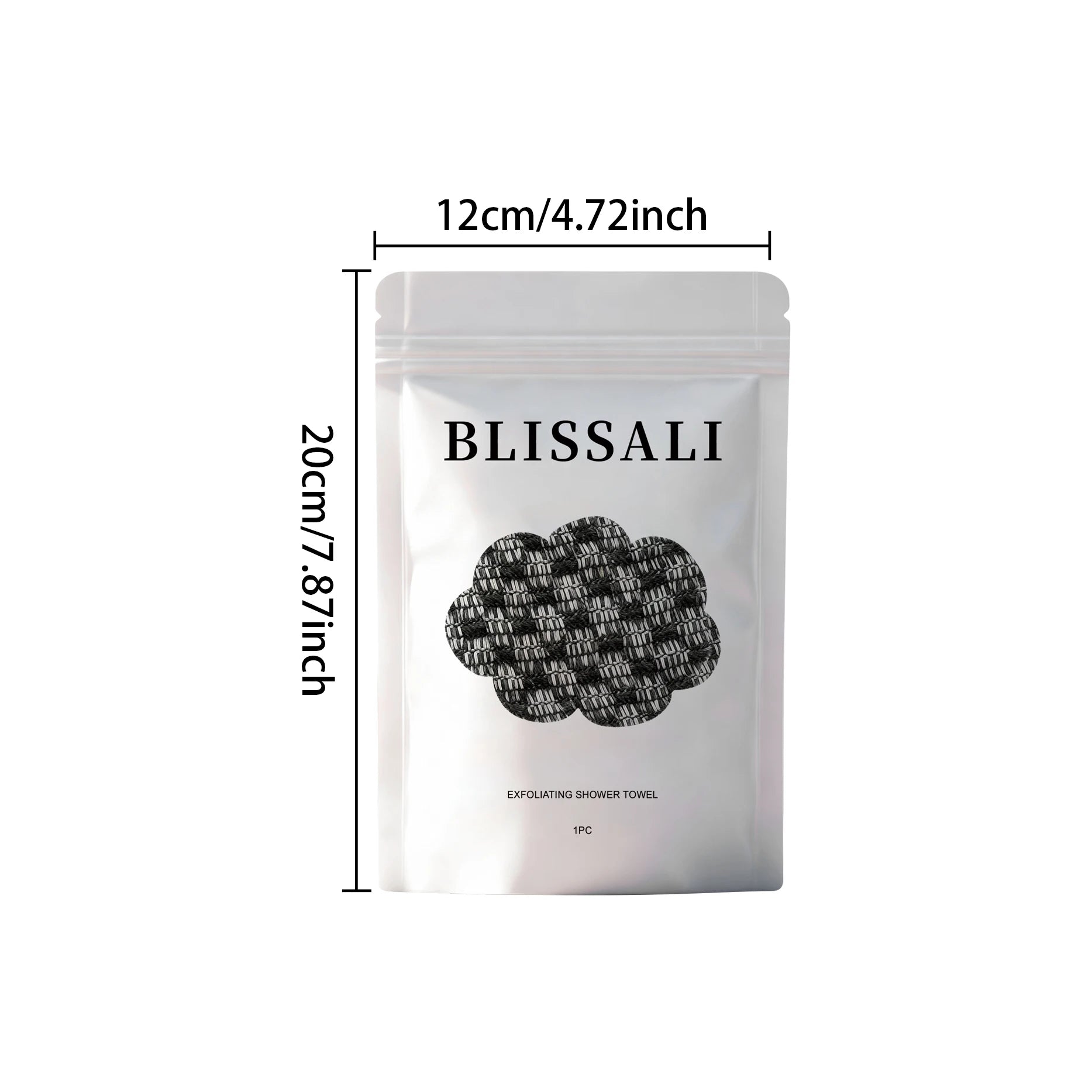 Back Scrubbing Towel Durable Exfoliating Body Towel Cleansing Skin Polishing Cloth Oil Control Dirt Removal Bath Accessories Oasis Select TypeB Black Color