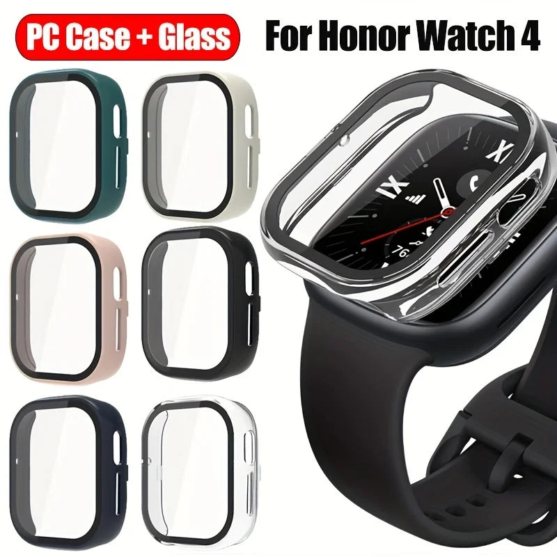 Honor Watch 4 Hard PC Case & Tempered Glass Screen Protector Smartwatch Protective Case Oasis Select