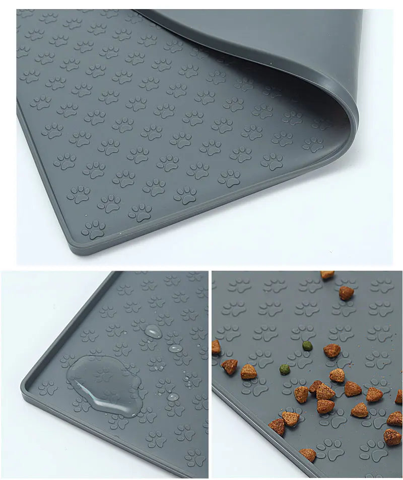 Dog drinking and eating mats cat mats pet mats made of waterproof wear-resistant durable and easy-to-clean silicone Pet supplies Oasis Select