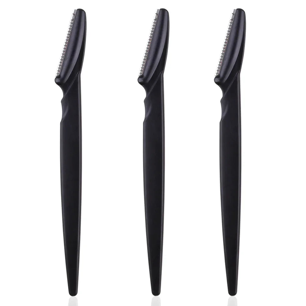 3/4/10Pcs Eyebrow Trimmer Face Blade Shaver Portable Eye Brow Epilation Hair Removal Safety Eyebrow Cutting Woman Makeup Tools Oasis Select 3Pcs Black