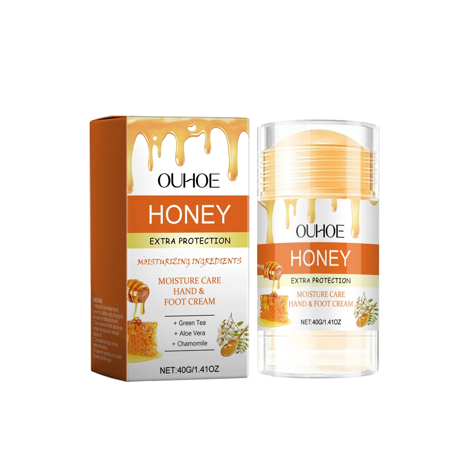Honey Foot Cream Moisturizer Hand Anti Cracking Repairing Dry Exfoliating Nourishing Cracked Hand Heel Foot Moisturizing Balm Oasis Select 40g boxed