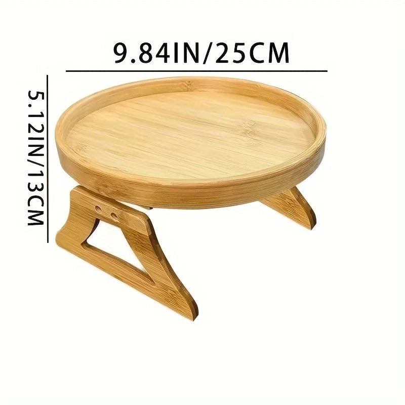 Sofa Tray Table Sofa Armrest Clip-On Tray Natural wooden Sofa Tray Practical TV Snack Tray for Remote Control Coffee Snacks Oasis Select