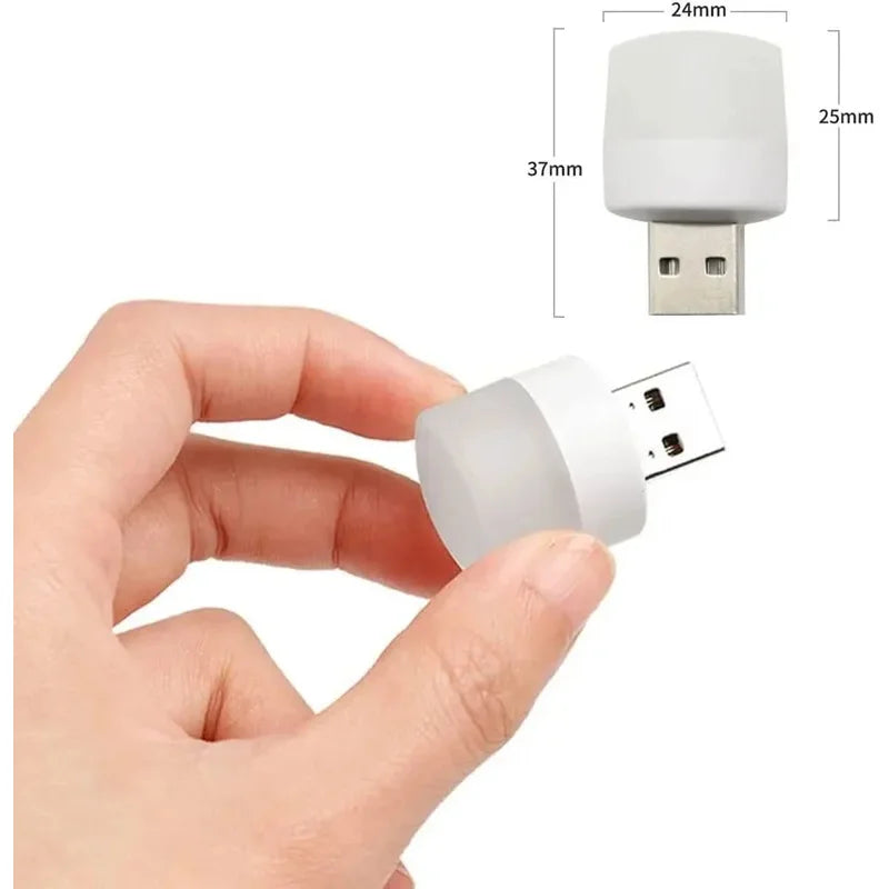 1-10pcs USB Night Light Mini LED Night Light USB Plug Lamp Power Bank Charging USB Book Lights Small Round Reading Oasis Select