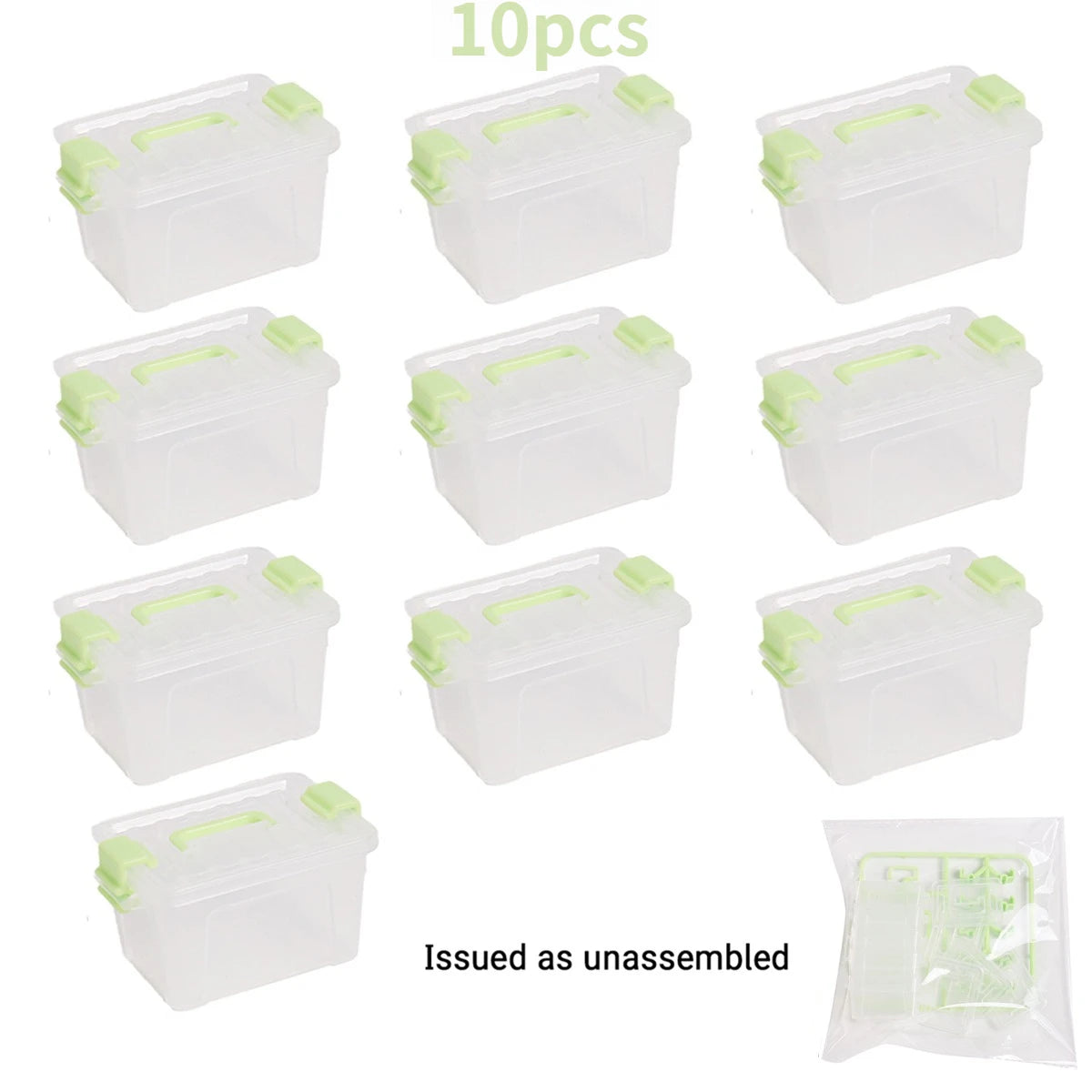 5/10 PCS Mini Storage Boxes Dollhouse Miniature Container Warehouse Scene DIY Photography Props Home Decor Organization New 2026 Oasis Select 10Pcs green