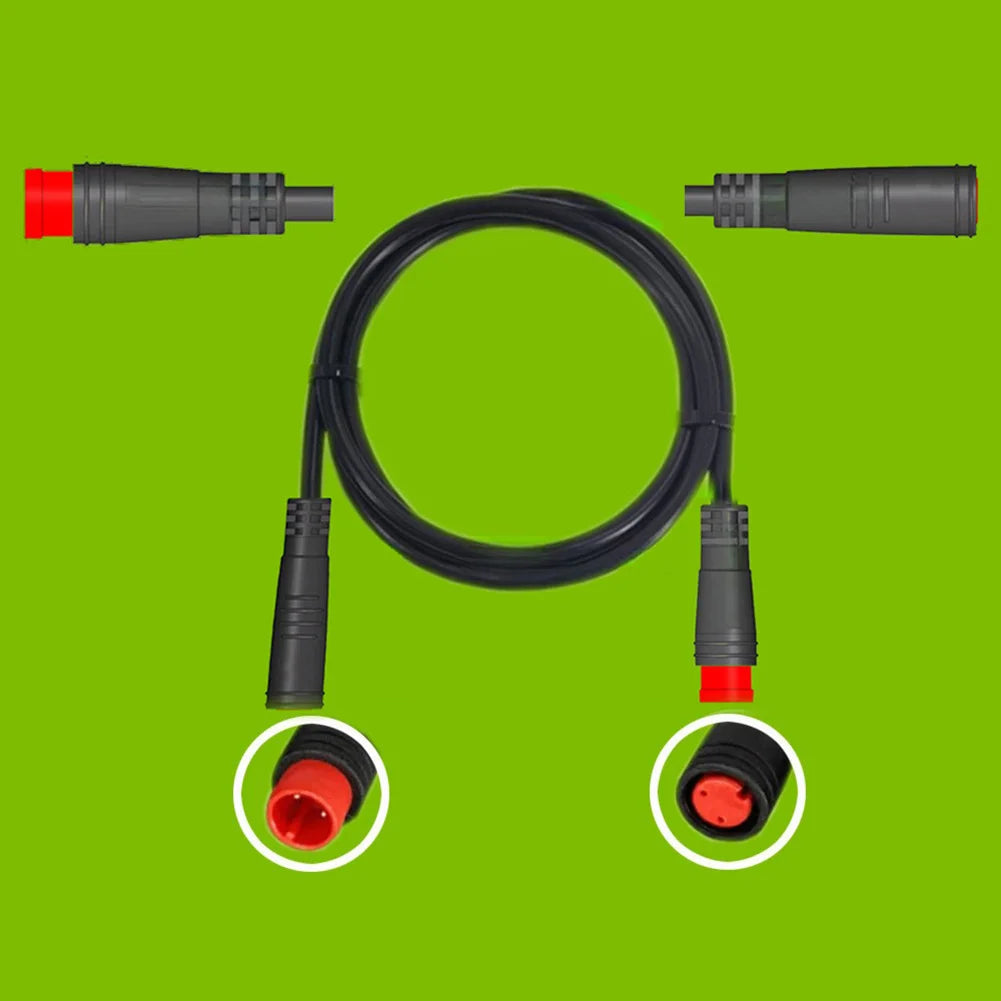 Waterproof extension cable for electric bike brake 2 pin male to female connector suitable for scooters and mountain bikes 830mm Oasis Select