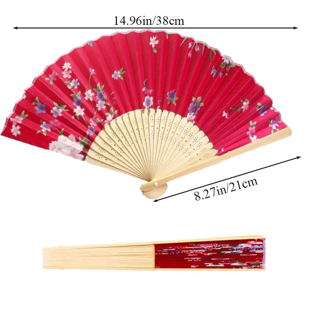Colorful Bamboo Folding Fan – Wedding Gift & Photo Prop Decorative Folding Fan Oasis Select