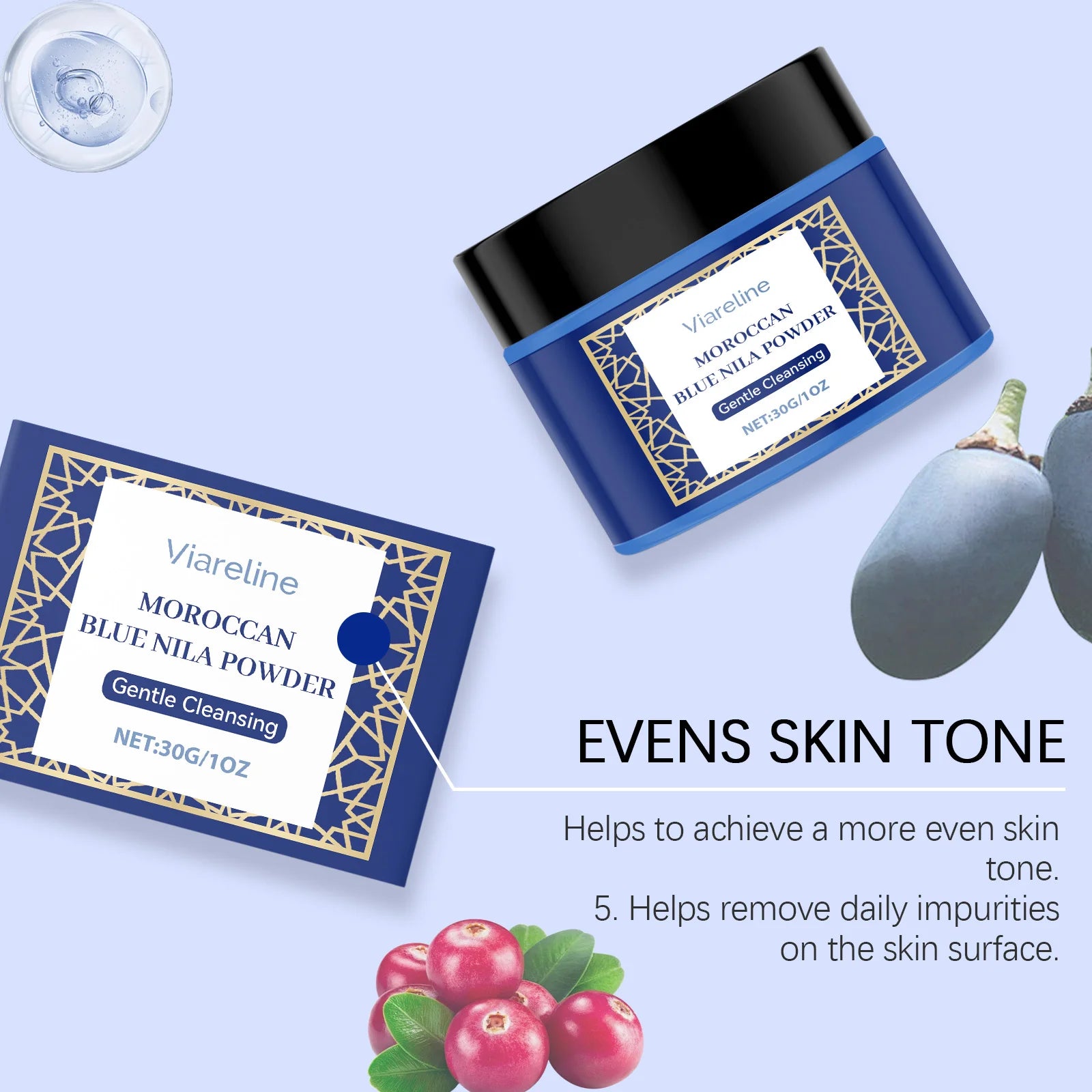 Facial Mask Powder Gentle Cleansing Pores Oil Control Brightening Increasing Elasticity Deep Hydration Glowing Skin Care Product Oasis Select