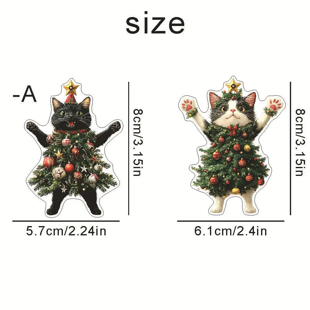 1PCS Christmas Tree Pendants Acrylic Cute Cat Hanging Ornaments for Wall Xmas Tree Decorations Party Supplies New Year Gifts Oasis Select
