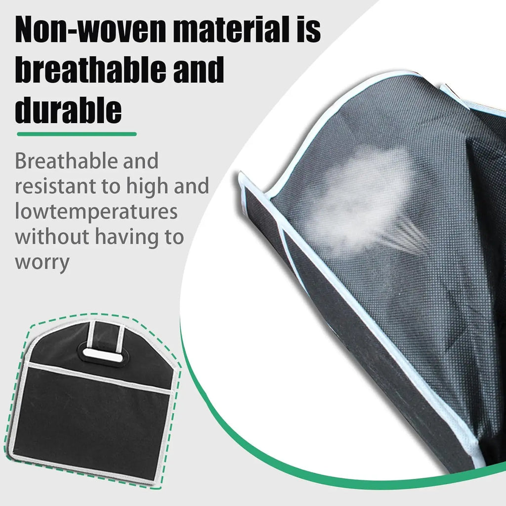 Foldable Car Trunk Organizer 3-Compartment Cargo Storage Bag, Camping Gear & Groceries, Fits All Vehicles, Black Oasis Select