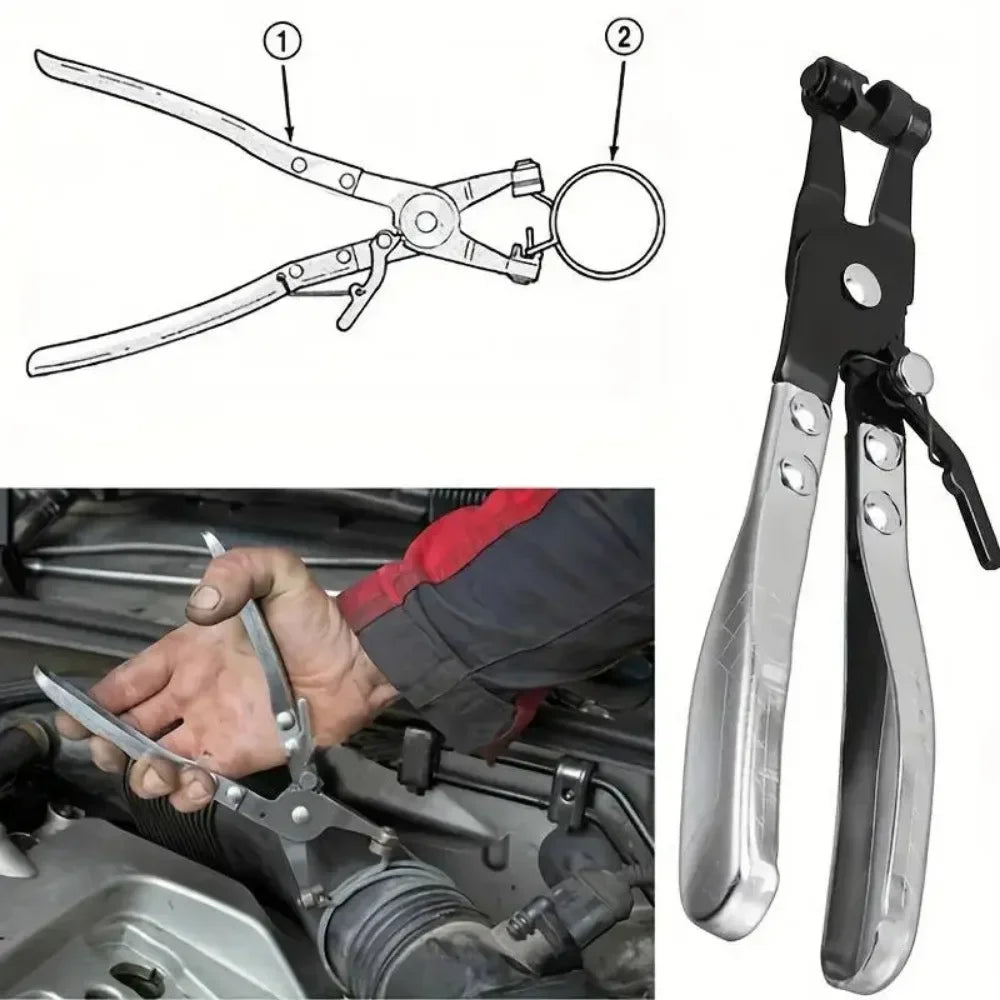 Car Water Pipe Hose Clip Pliers Clamp Swivel Drive Jaw Locking Tool Removal And Installation Of Ring-Type Flat-Band Hose Clamps Oasis Select