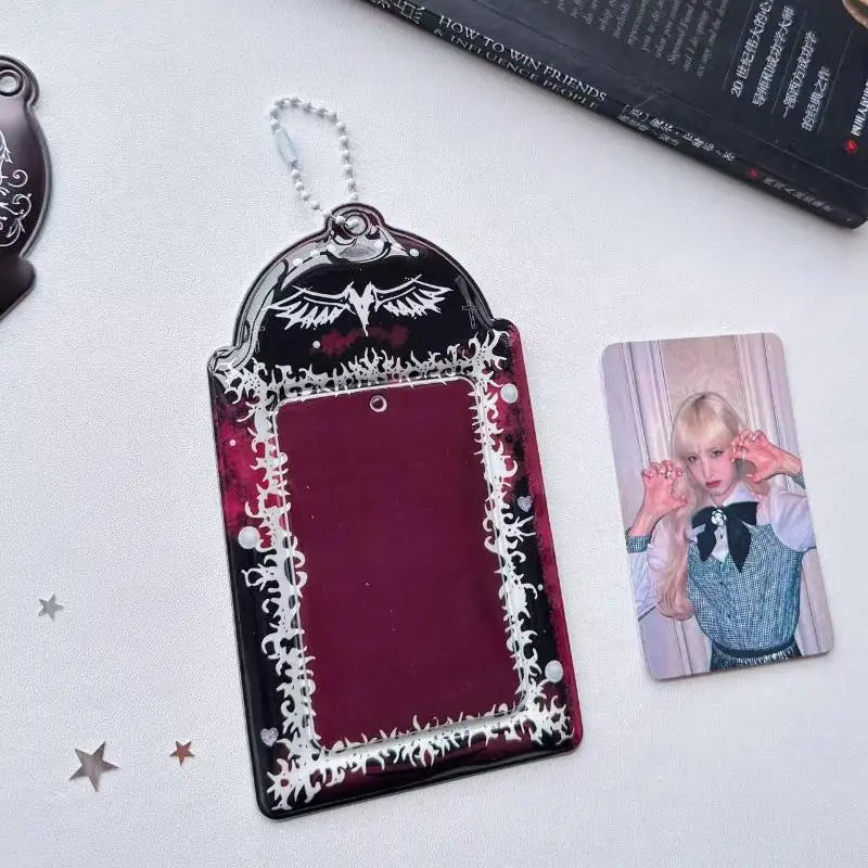 Idol Photo Card Holder Transparent Display Case for Star Chaser Campus Meal Card Storage Pendant Accessory Oasis Select A7