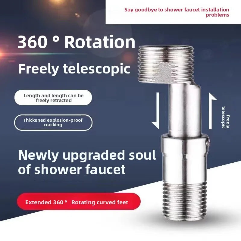 360 Degree Adjustable Faucet Angled Curved Foot Eccentric Screw Corner Tap Adapter Kitchen Accessories Oasis Select