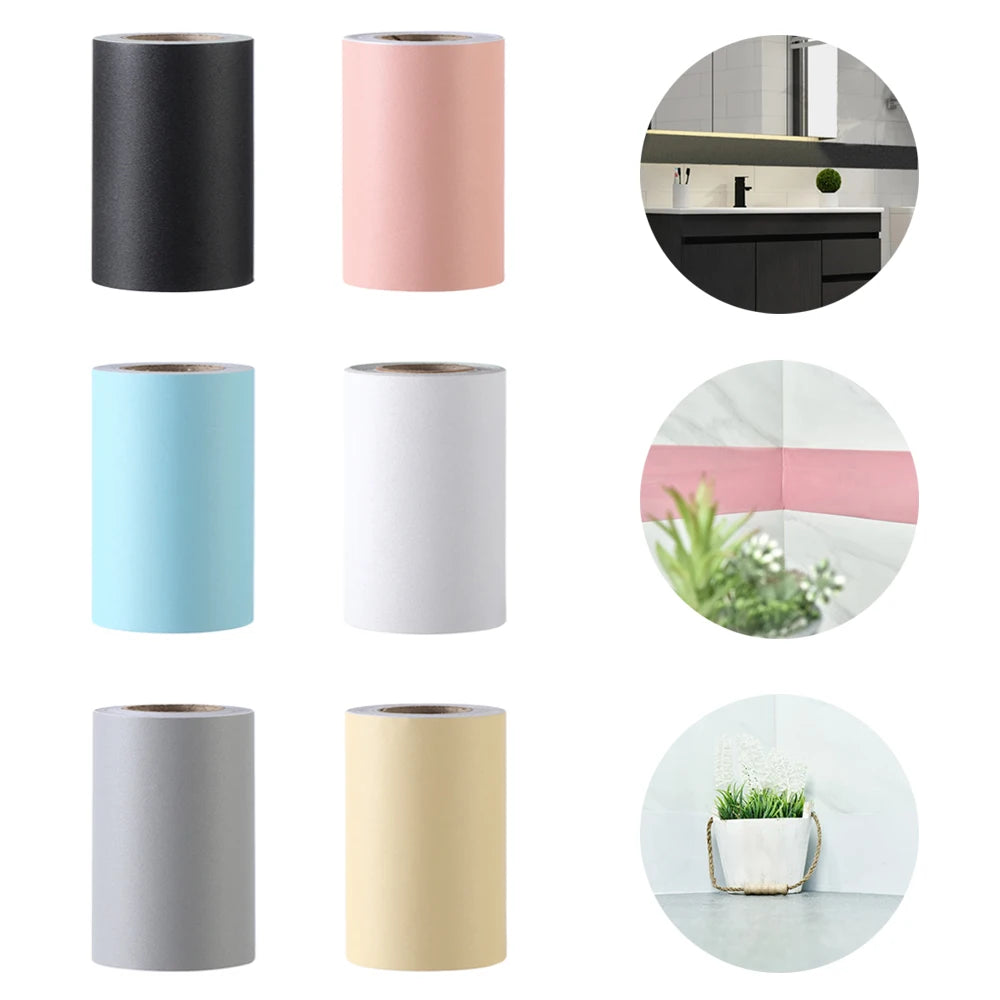 5M Self-adhesive Baseboard Wall Border Stickers PVC Waist Line Wallpaper Waterproof Skirting Line Vinyl Decals Living Room Decor Oasis Select
