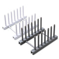 2 PCS Plate Rack Organizer for Cabinet – Plastic Stand for Plates, Bowls, Trays & Bakeware, Keeps Items Dry Oasis Select Combo