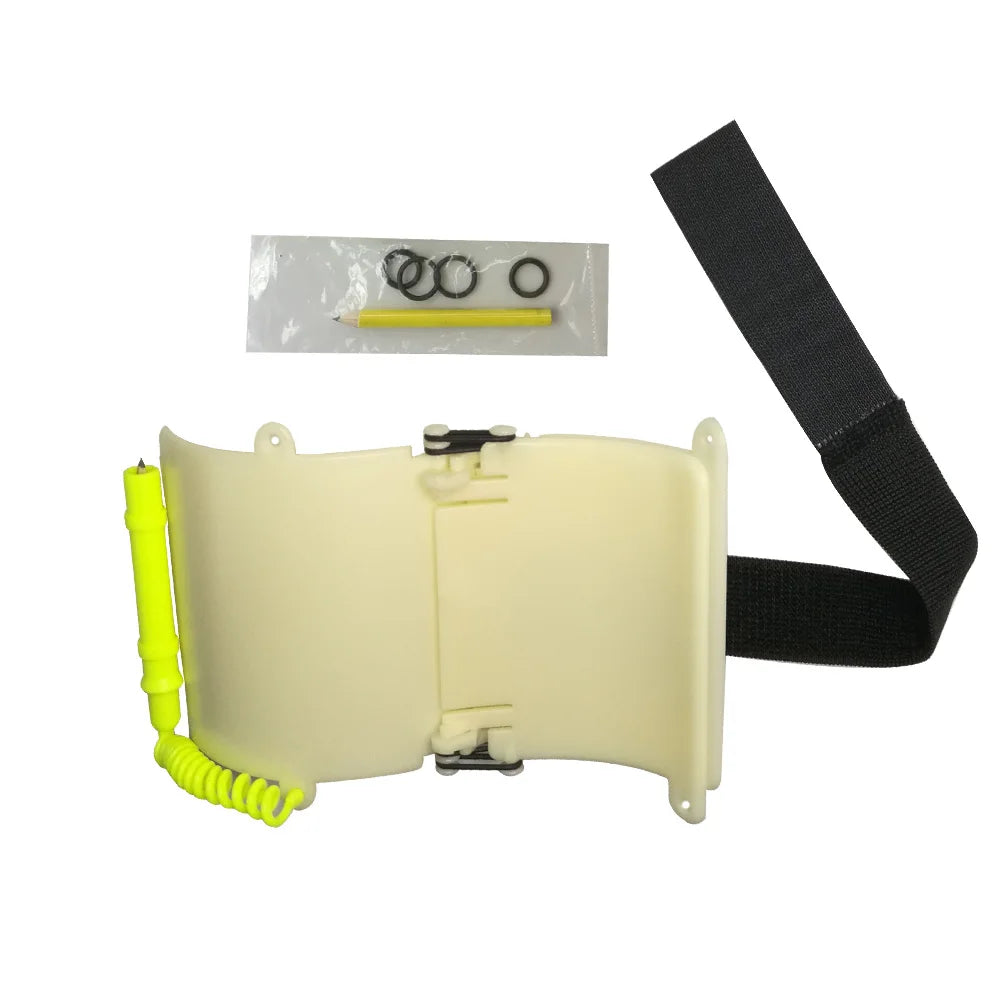 Luminous Underwater Triple Scuba Diving Wrist Writing Slate With Pencil Arm 3 Panels Write Board Oasis Select