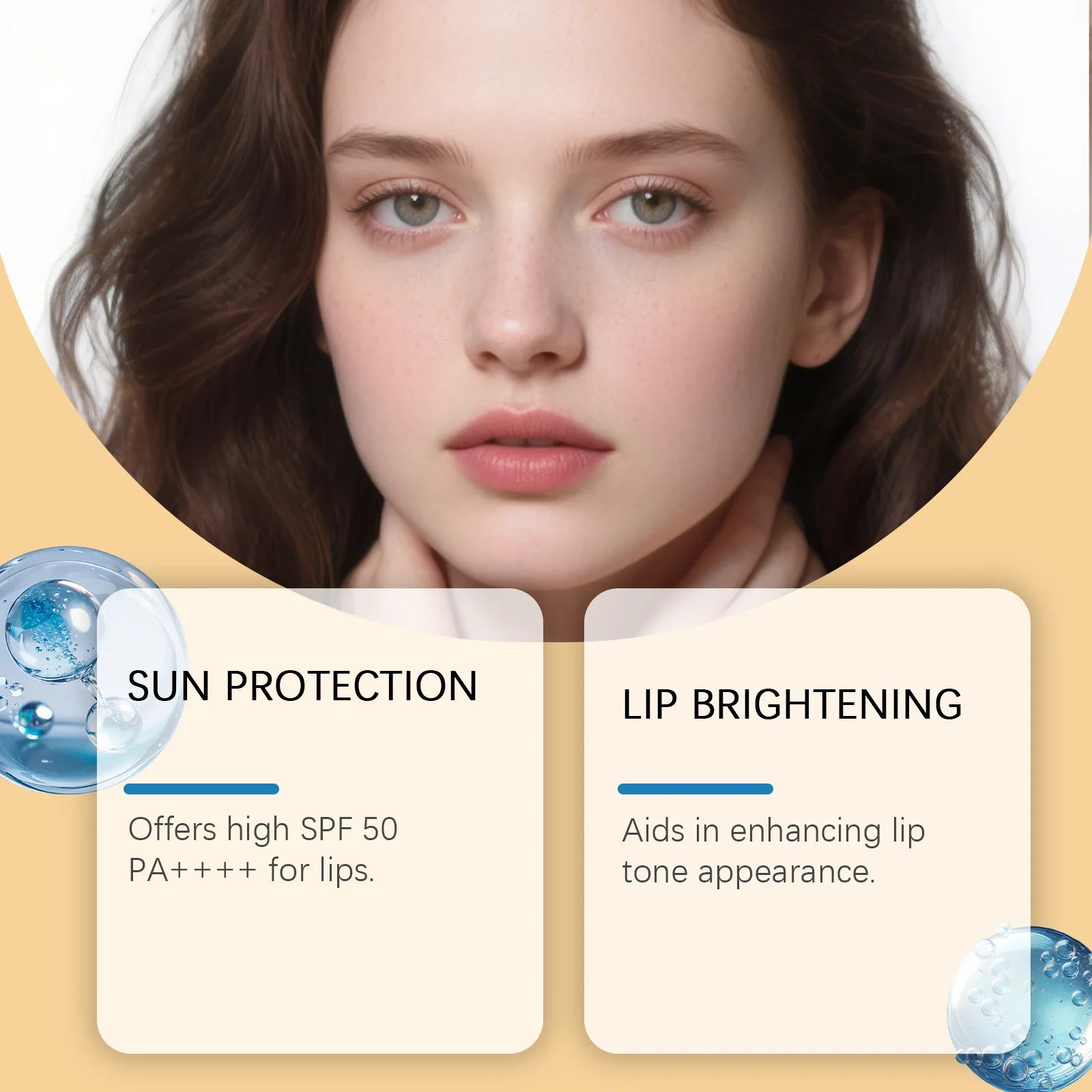 Sun Protective Lip Balm SPF50+ Hydrating Lip Sunblock Fade Lip Lines Nourishing Moisturizing Brighten with Kojic Acid Ceramide Oasis Select