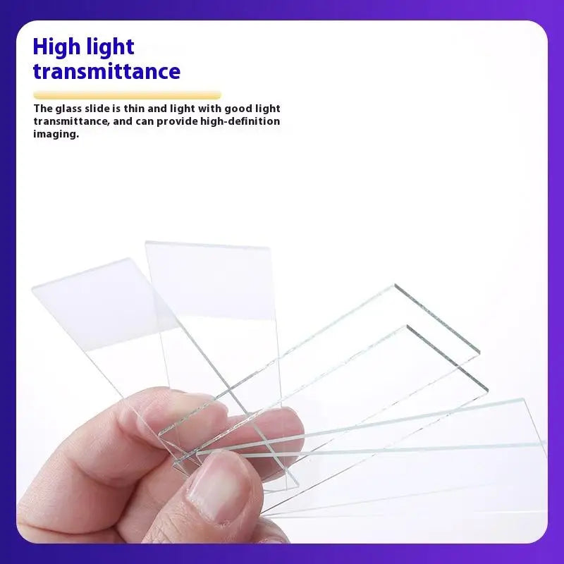 Wholesale 50Pcs DIY Accessories Microscope Slides Blank Biology Glass Slide For Basic Biological Science 25.4x76.2MM Oasis Select