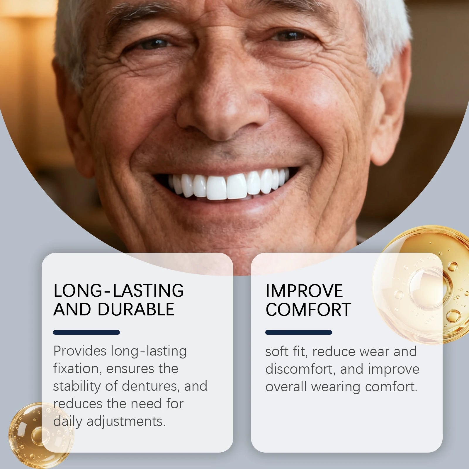 Denture Adhesive Cream – Secure, Long-Lasting Hold | Upper & Lower Denture Adhesive Cream Oasis Select