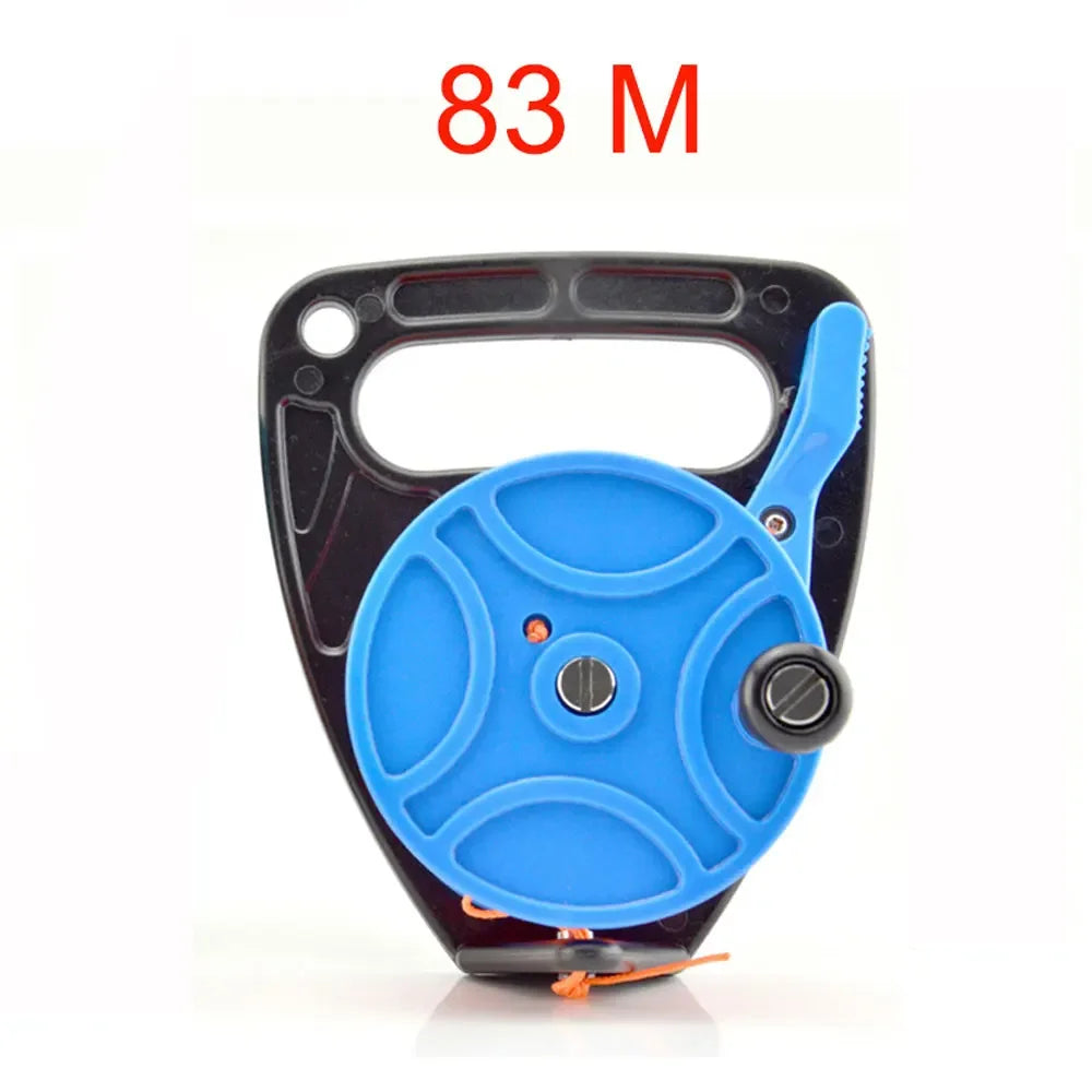 150 272FT Scuba Diving Reel Spool Finger Line Retractable Reels With handle Stopper for Snorkeling Underwater Water Sports Gear Oasis Select 272ft