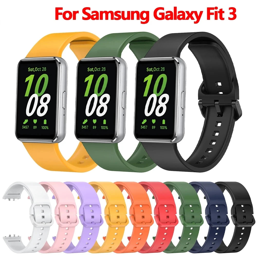 Silicone Sport Strap for Samsung Galaxy Fit 3 – Replacement Band Smartwatch Band Oasis Select