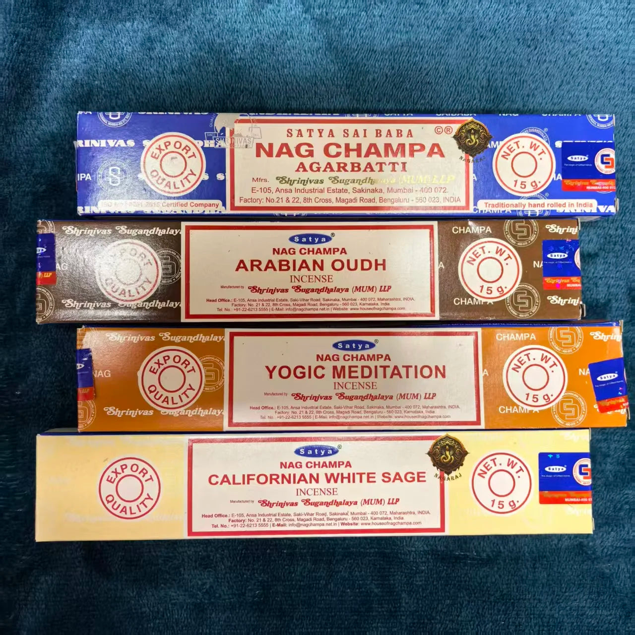 4 Boxes MONEY MATRIX Incense Sticks - Mixed Flavor Satya Handmade Sandalwood/Lavender/BLACK OPIUM/PALO SANTO/Super Hit/NAGCHAMPA Oasis Select mixed 2