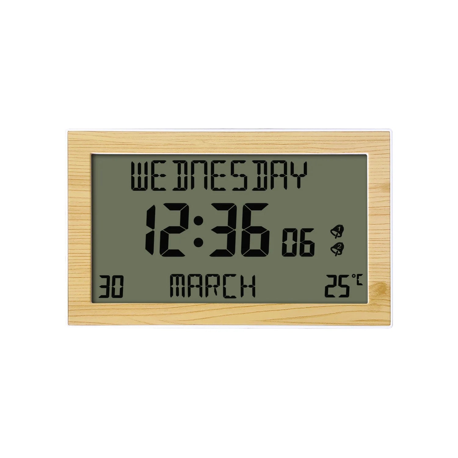 Alarm Clocks Lcd Display Desk Small Clock High-Definition Multi-Function Machine Reminders In Multiple Languages For Travel Home Oasis Select Style 3