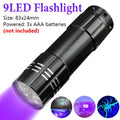 UV Flashlight Purple White Dual Light 395nm Ultraviolet Torch Zoom Flashlight Detection Lighting Lamp for Pet Stains Hunting Oasis Select 9LED