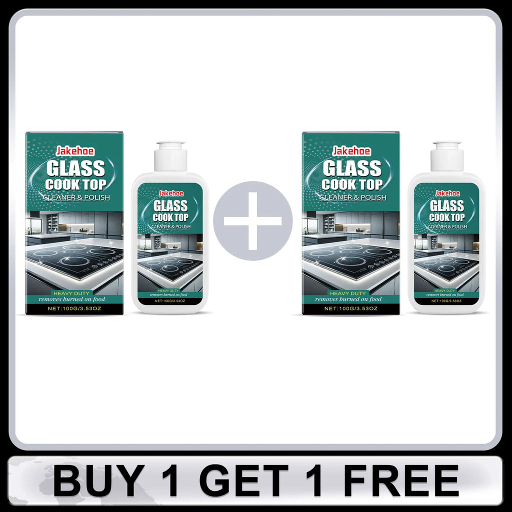 Glass Top Stove Cleaner Polish Remove Stubborn Stains Grease Improves Gloss Repair Scratche Restore Shine for Kitchen Tool 100ml Oasis Select Buy 1 Get 1 Free