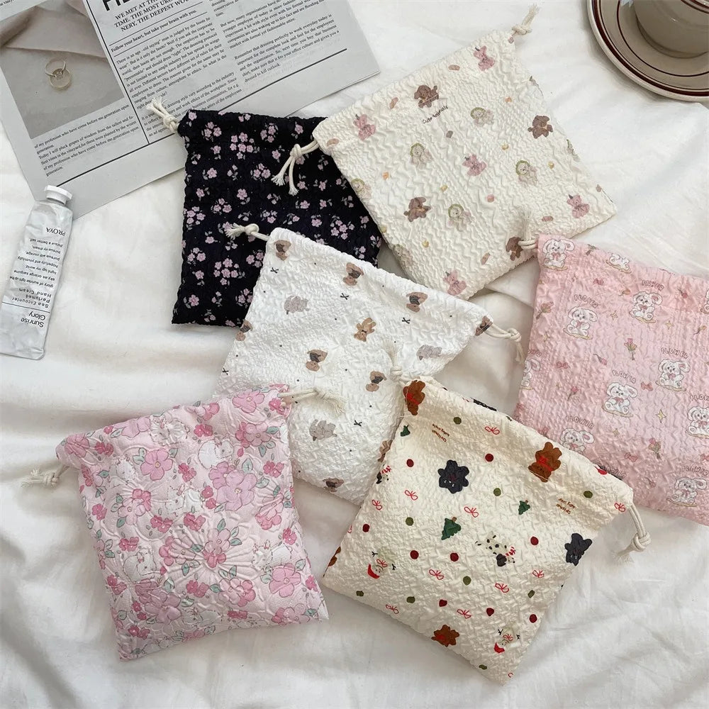 Cute Drawstring Pouch – Coin, Jewelry & Cosmetic Storage Bag