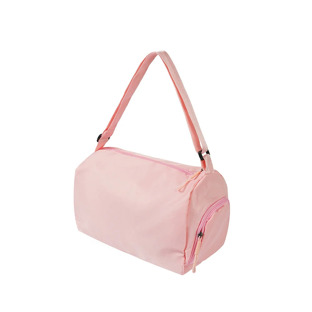 Unisex Waterproof Oxford Cloth Duffel Bag Large Capacity Gym Bag Wet Dry Separation Adjustable Strap for Sports Yoga Travel Oasis Select pink