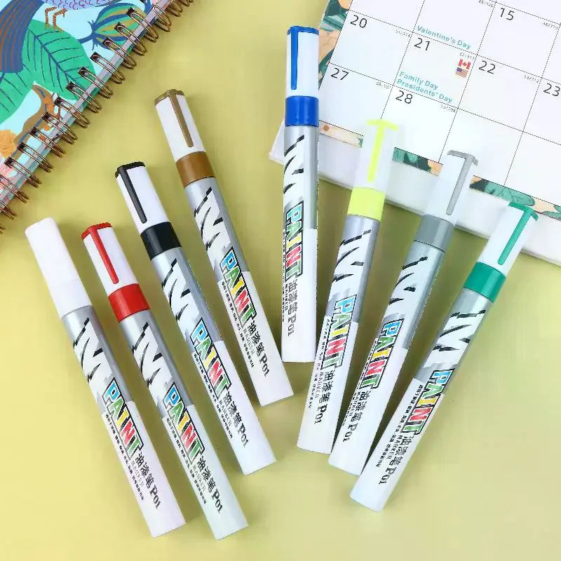 1Pcs Waterproof Marker Paint Pen Vehicle Touch-Up Paint Tyre Oily Markers Quick Drying Signature Pen Stationery Supplies Oasis Select