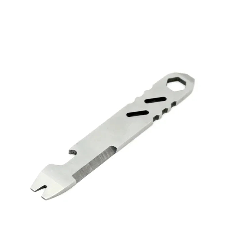Portable Outdoor Mini EDC Hex Wrench Stainless Steel Multifunctional Pry Bar Bottle Opener Bicycle Repair Tool Camping Equipment Oasis Select crowbar B